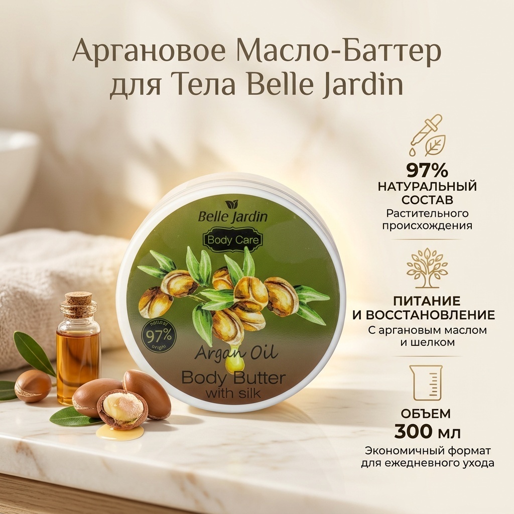 Belle Jardin Argan Oil Body Batter аргановое масло масло для тела 300 мл