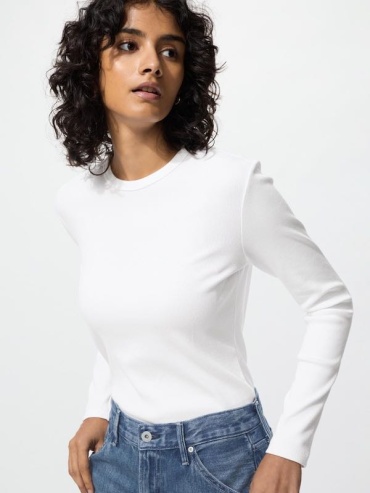 Лонгслив Uniqlo белый
