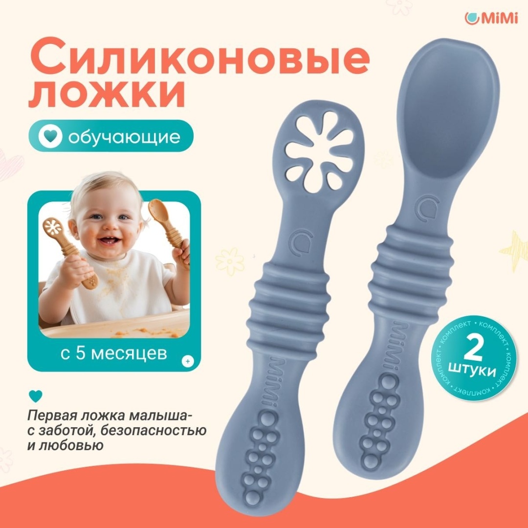 Ложка Mi Mi MM-BH09, предметов 2 шт, синий