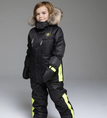 Зимняя куртка NORDTEX KIDS черный, зеленый