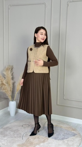 Повседневное платье, для беременных Ana Store коричневый