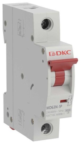 DKC автоматический выключатель 1P 6 A, 6 кА, 400 В