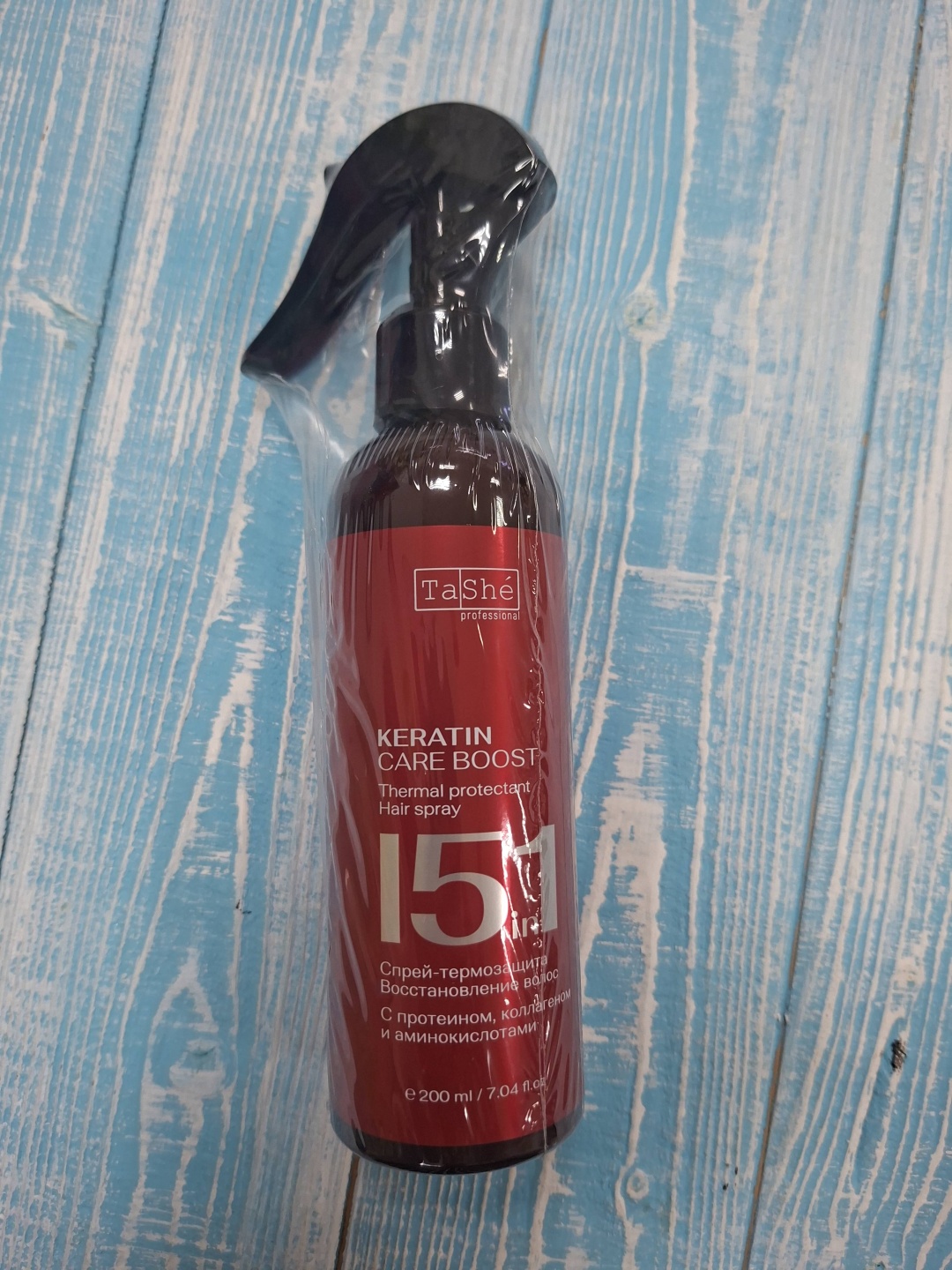 Tashe состав KERATIN CARE BOOST Thermal protectant Hair spray 200 мл