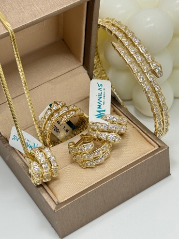 Комплект MANILAS GOLD 719741314 вес 39.97 г золото, фианит