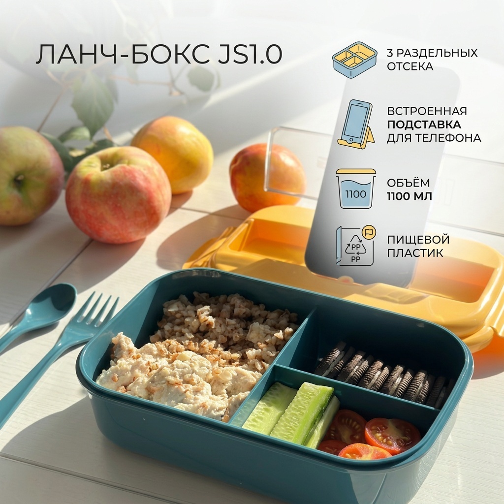 Make ланч-бокс JS1.0 3 шт, пластик