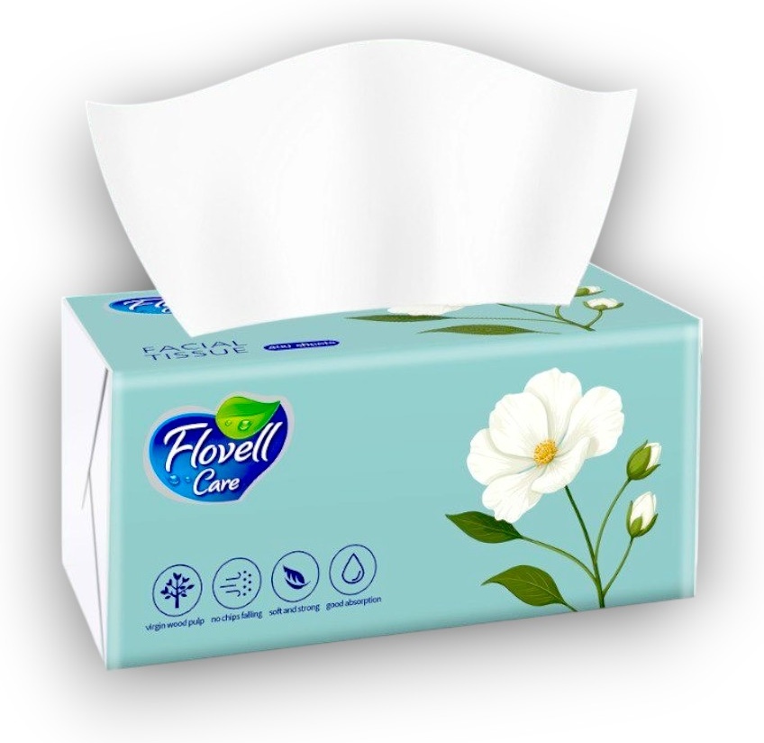 Бумажные салфетки Flovell Care Facial Tissue 70 шт