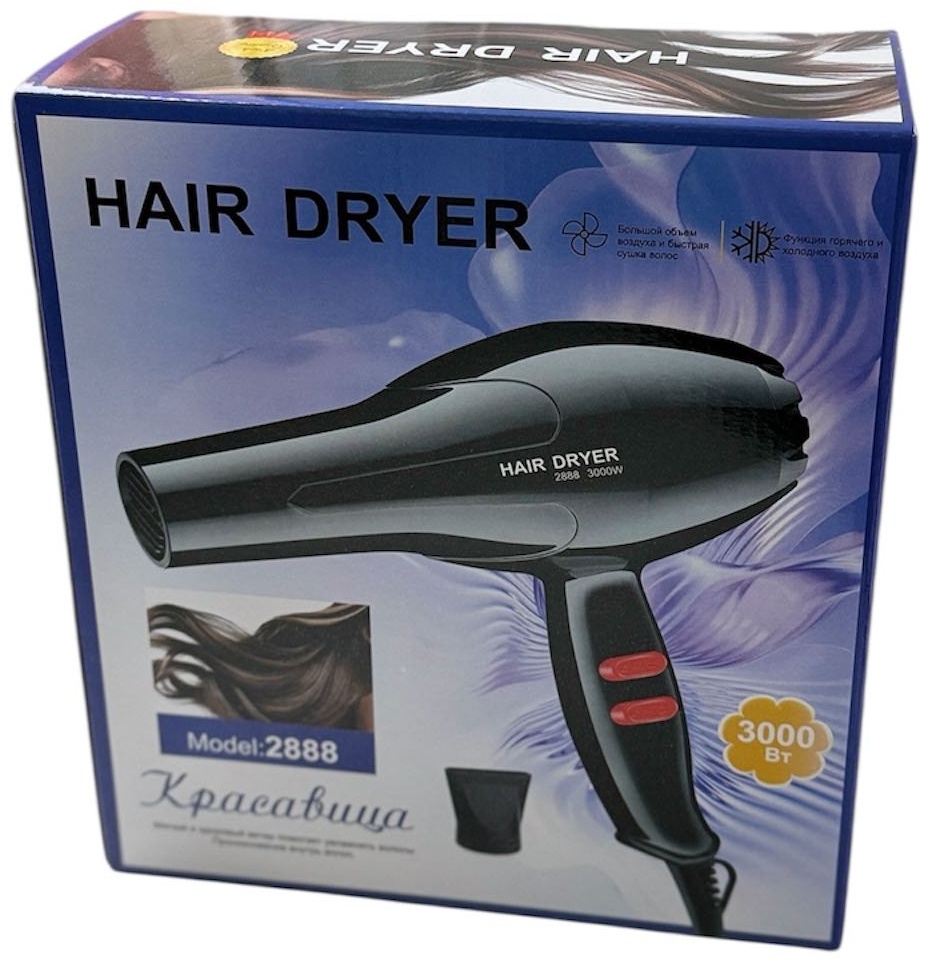 72 Hair 2889 фен черный