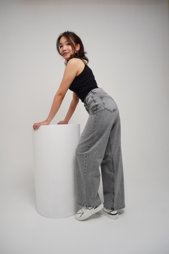 Джинсы кюлоты i8 Denim серый