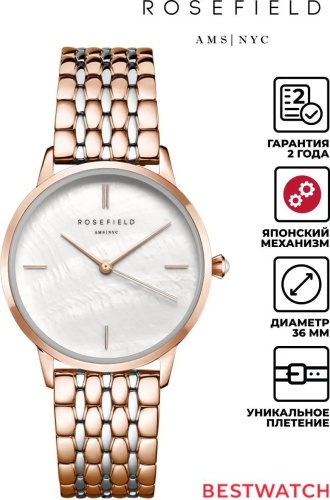 Механические Rosefield The Pearl Edit RMRSR-R03 нержавеющая сталь