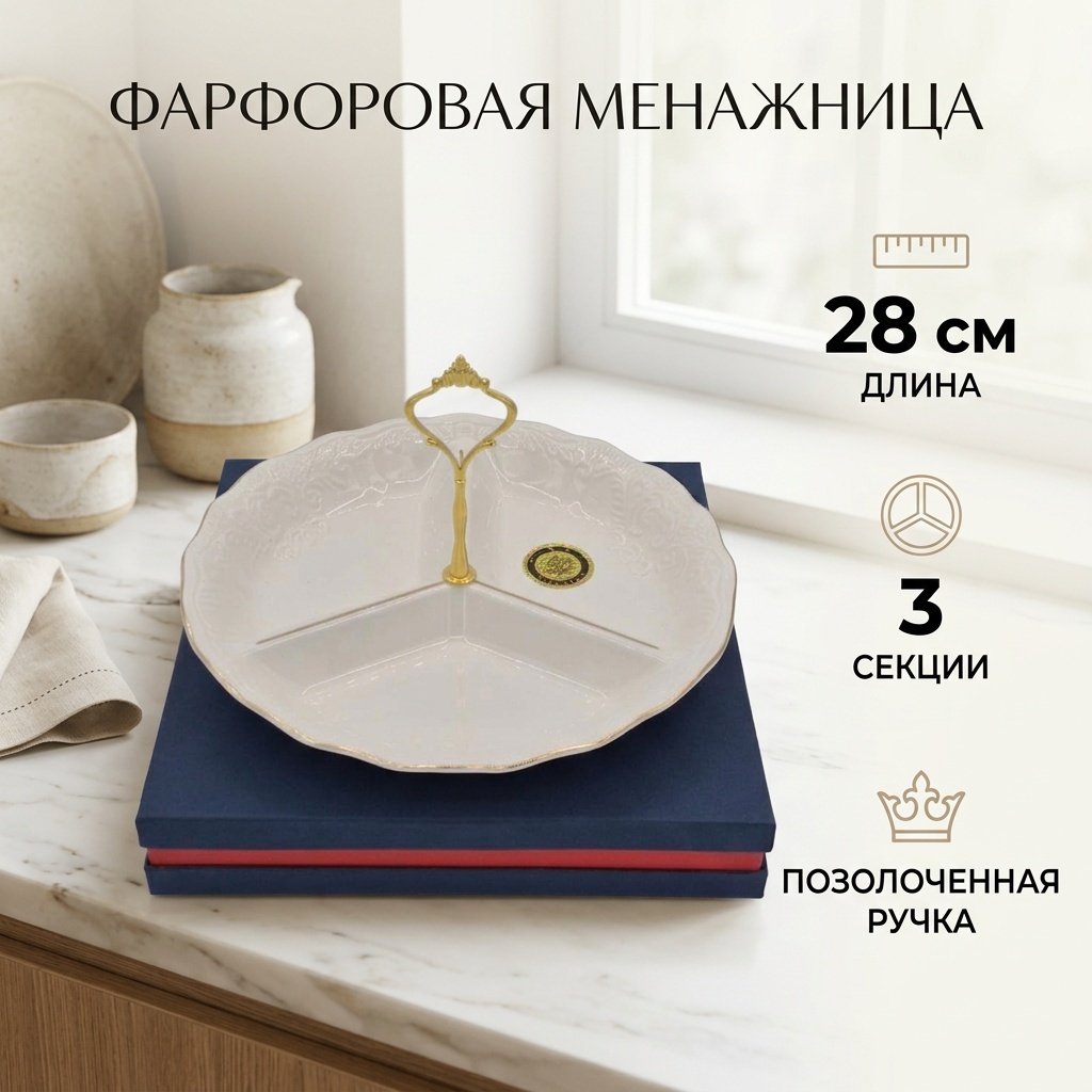 ALMAS менажница AU-21 круглая 1 шт
