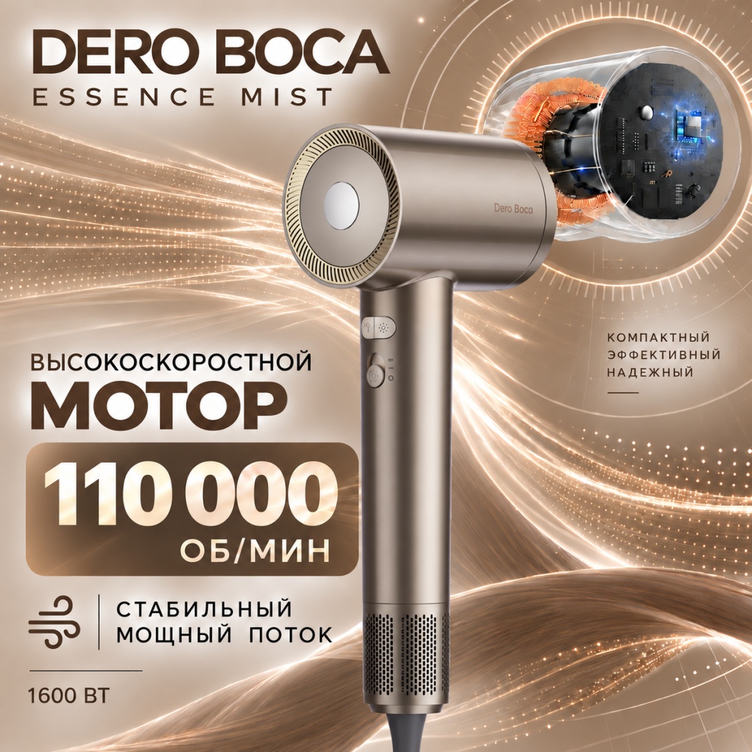 Dero Boca Mist фен золотой