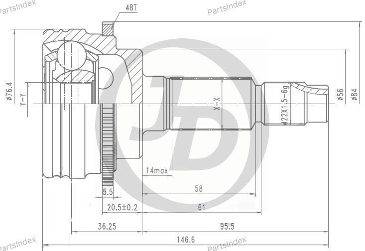 JD ШРУС JCT0167A