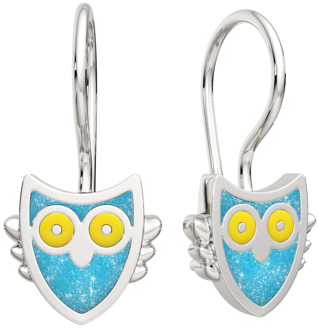 Серьги Lucente Silver ZO-0300589 вес 1.27 г серебро, эмаль