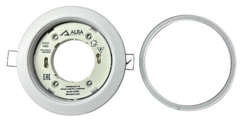 ALBA Софит ALBA GX53 Белый матовый без ушка с кольцом СТ1002 GX53