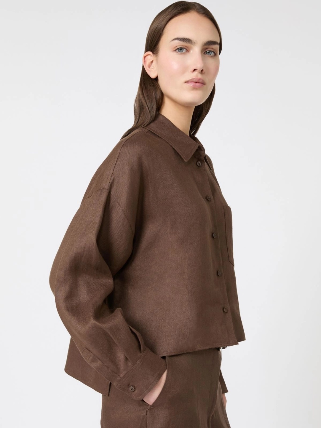 Рубашка Max Mara темно-коричневый