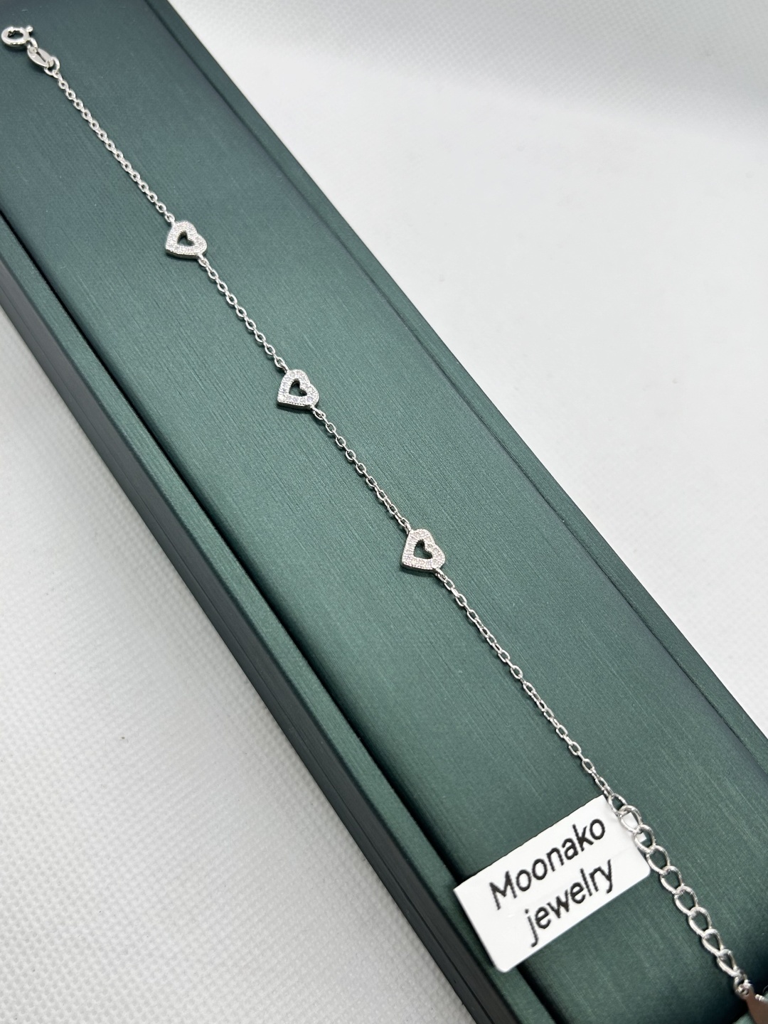 Moonako Jewelry Moonako длина 19 см, вес 2 г серебро, плетение якорное