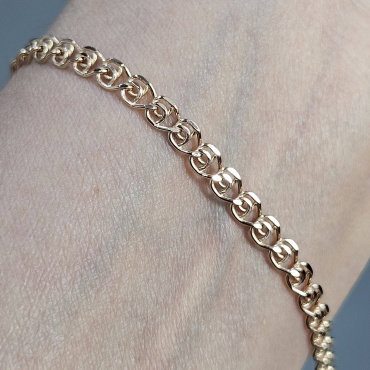 Gaukhar Jewelry НБ12-087ПГ длина 18 см, вес 1.67 г золото, плетение лав