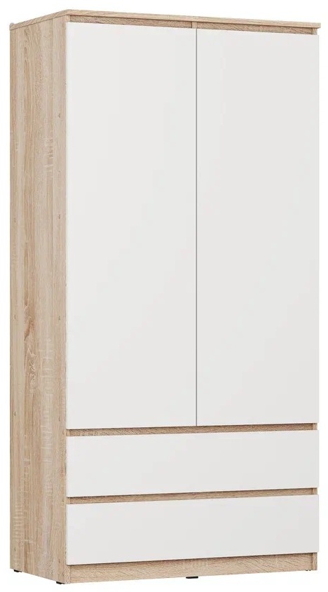 Распашной шкаф GreenMebel Nord 09, 90.4x180х50 см, белый, бежевый