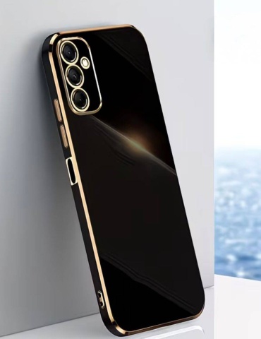 Чехол KOKTU для Samsung Galaxy A35 черно-золотой