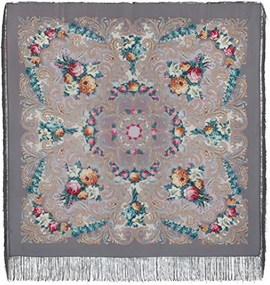 Платок Павловопосадский платок шерсть 125 x 125 см