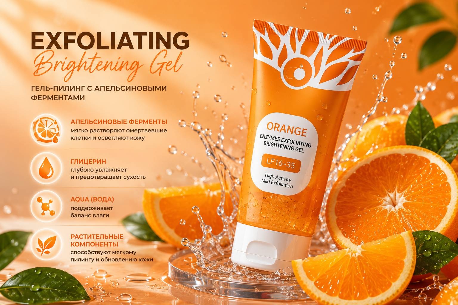 FASHION пилинг Orange Enzymes Exfoliating Brightening Gel 100 г