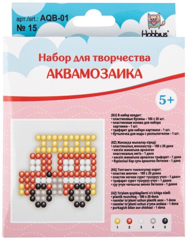 Мозаика Hobbius Пожарная машина аква 180 шт
