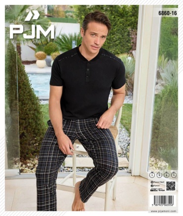 Пижама PJM HomeWear черный, графит