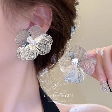 Серьги медицинская сталь, искусственный жемчуг