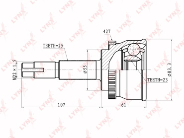 LYNXauto шрус CO5722A