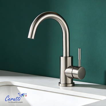 Смеситель Cerutti SPA CT12096, нержавеющая сталь, цвет никель