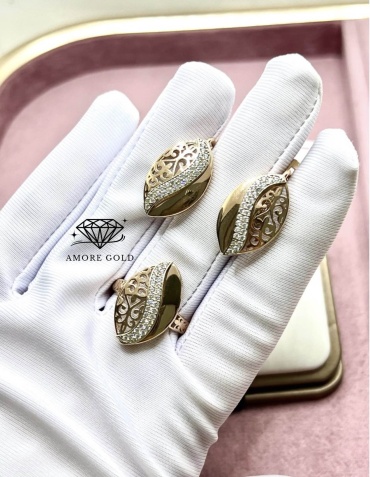 Кристалл-L 21111-165 Amore gold вес 7.7 г золото, фианит