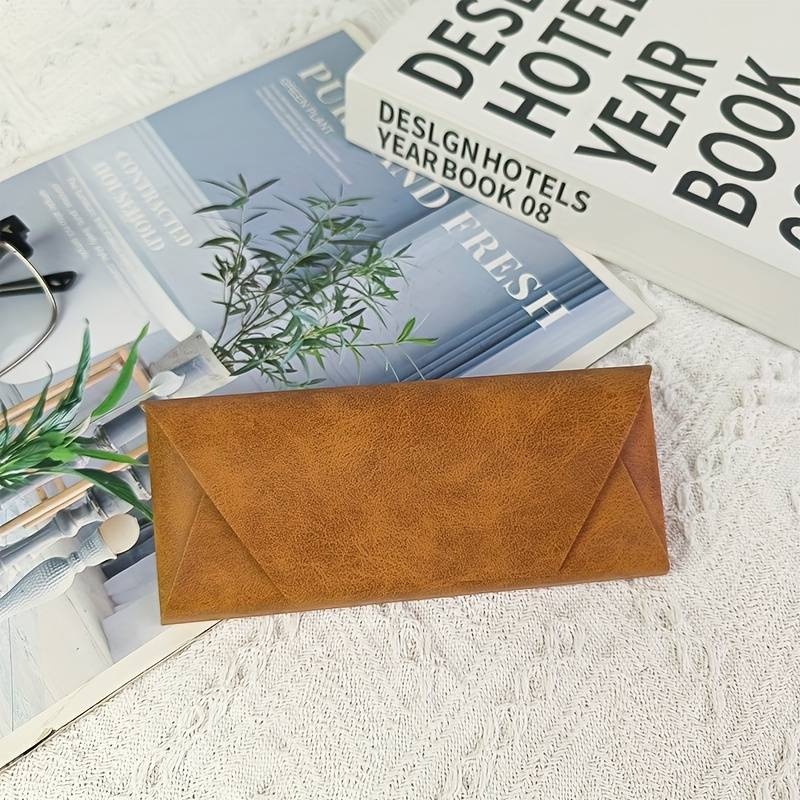 Жесткий футляр искусственная кожа, 4 x 6.5 см коричневый