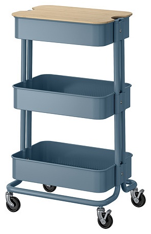 Сервировочный стол IKEA RÅSKOG / NORRÅVA, 45x35x77 см, черный