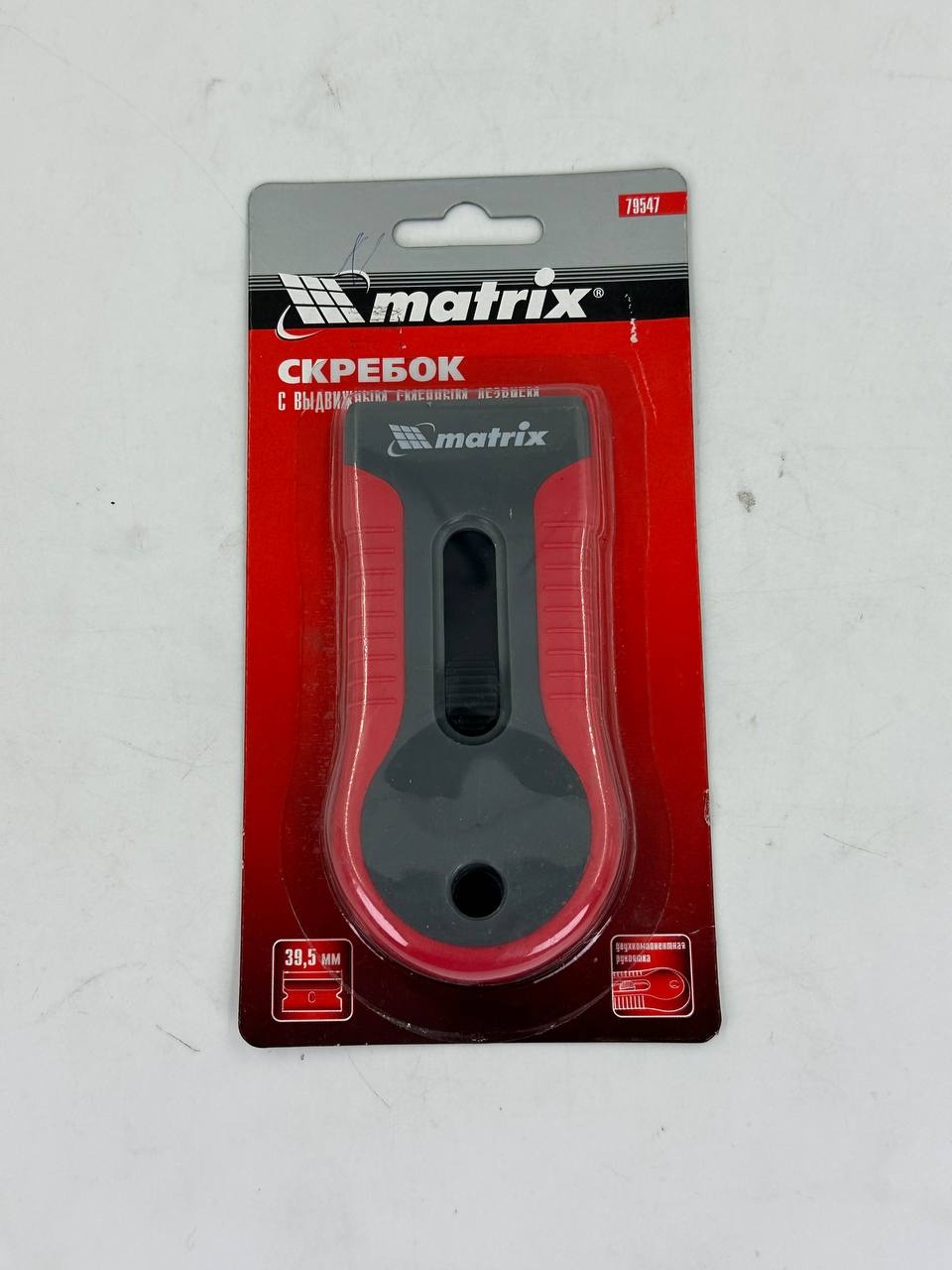 MATRIX скребок 79547 черный, красный