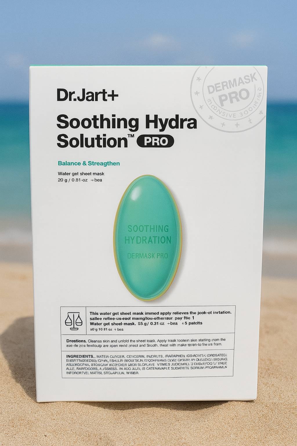 Маска для лица Dr. Jart тканевая, гелевая Dr.Jart+ Soothing Hydra Solution PRO: 5 шт