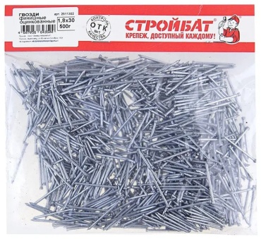 Гвоздь финишный СТРОЙБАТ 30х1.8 мм 500 г 085800
