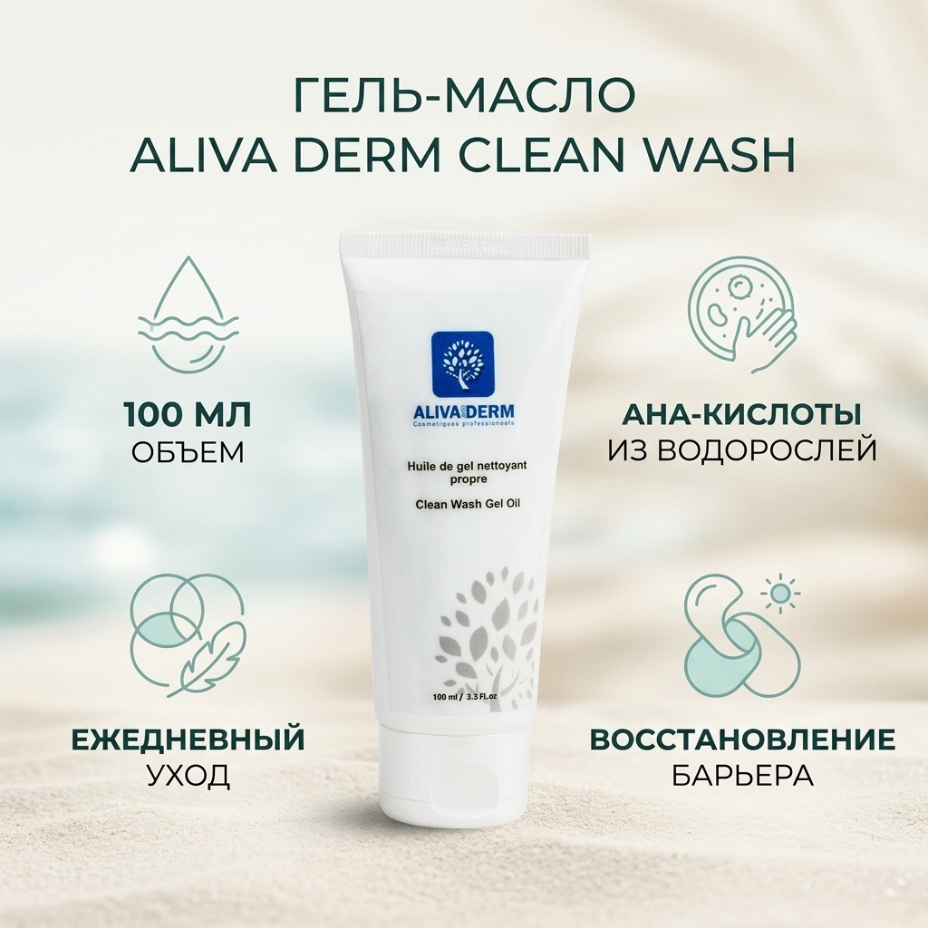 ALIVA DERM Clean Wash Gel Oil гель 100 мл