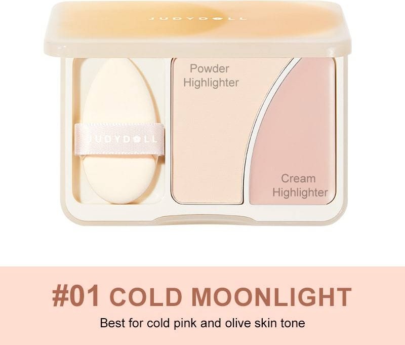 JUDYDOLL Brighten Palette Duo хайлайтер 01 Cold Moonlight