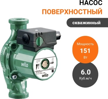Насос поверхностный циркуляционный скважинный циркуляционный Wilo Star-RS 30/8