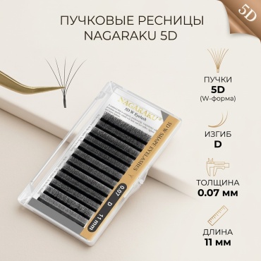 NAGARAKU пучковые D 0.07 мм черный 11 мм