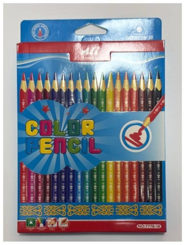 Цветной карандаш Color Kit форма трехгранная 18 шт