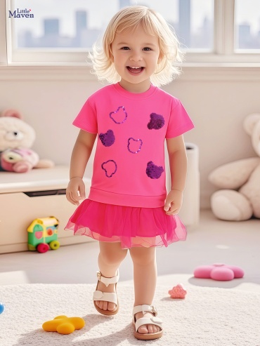 Повседневное платье Little Maven малиновый