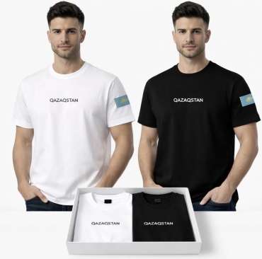 Футболка aikicha QAZAQSTAN черный, белый