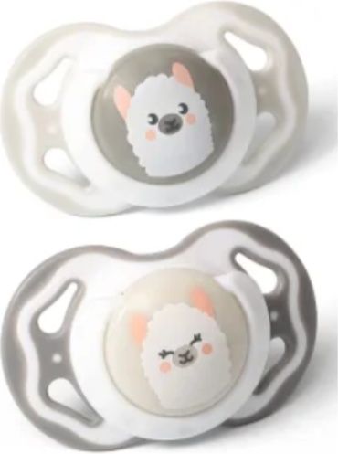 Набор пустышек BabyOno 1224/02, 2 шт, серый