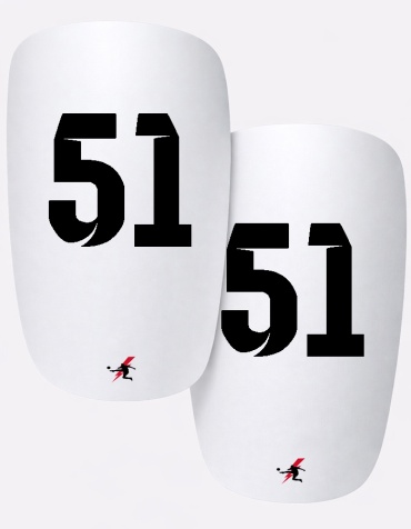 Customkit MINI щитки футбольные белый с номером 51