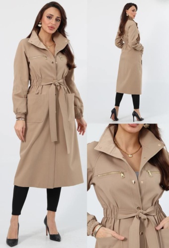 Тренчкот Renata Collection бежевый