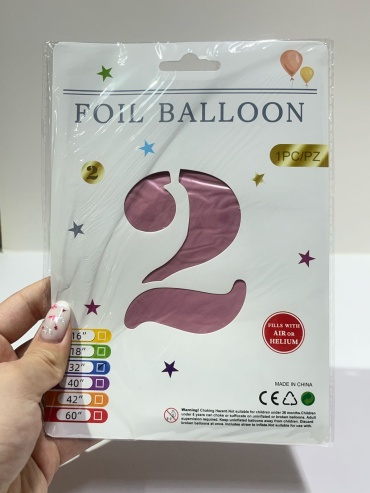 Воздушный шар Foil Balloon однотонный 1 шт, розовый