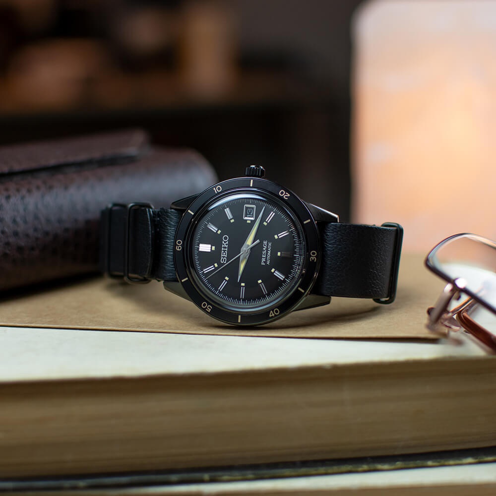 Механические Seiko Presage Style60s Black Dial SRPH95J1 нержавеющая сталь