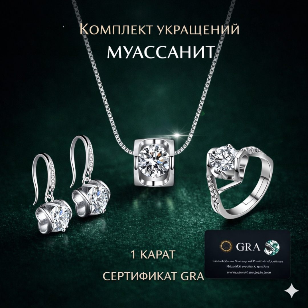 Lioru BZ-013 вес 8 г сплав покрытый серебром 925, муассанит