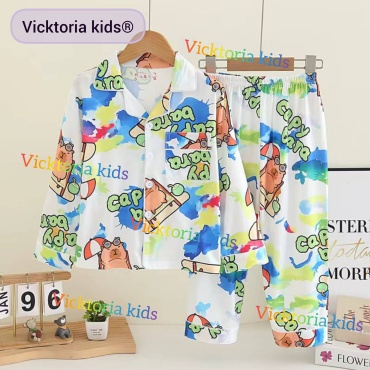 Пижама Vicktoria Kids белый, бежевый